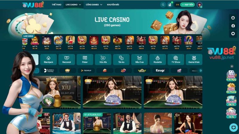 Casino Vu88 | Sảnh Live Casino Người Thật, Đẳng Cấp Quốc Tế